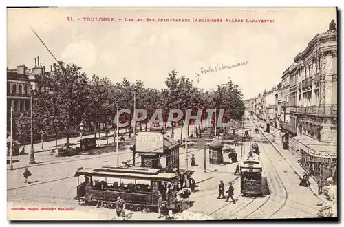 Ansichtskarte AK Toulouse Les allees Jean Jaures Anciennes Allees Lafayette Tramways