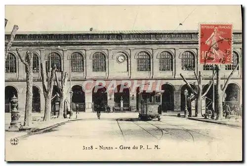 Cartes postales Nimes Gare du PLM Tramway