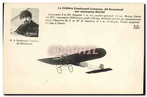 Ansichtskarte AK Avion Aviation Lieutenant Conneau dit Beaumont sur monoplan Bleriot