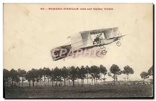 Cartes postales Avion Aviation Bureau Varilla vole sur biplan Voisin