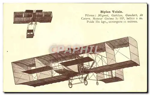 Ansichtskarte AK Avion Aviation Biplan Farman Mignot Gabilan Gaudart