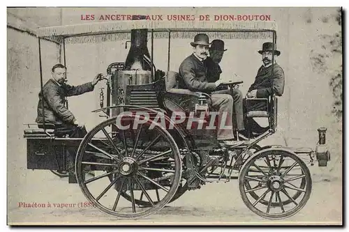 Cartes postales Automobile Puteaux Ancetres aux usines de Dion Bouton Phaeton a vapeur 1885