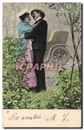 Cartes postales Automobile Femme