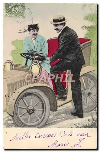 Cartes postales Automobile Femme