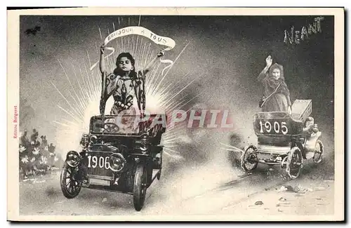 Cartes postales Fantaisie Automobile Enfants Annee 1905 1906