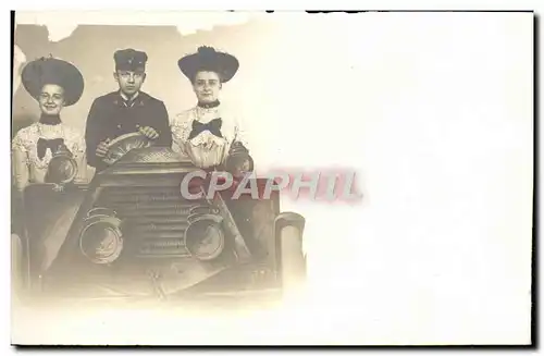 Cartes postales Fantaisie Automobile Retour d&#39une promenade Illustrateur Franz Veccia