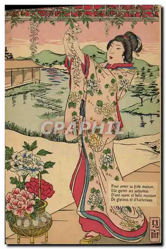 Cartes postales Japon Nippon Femme Folklore