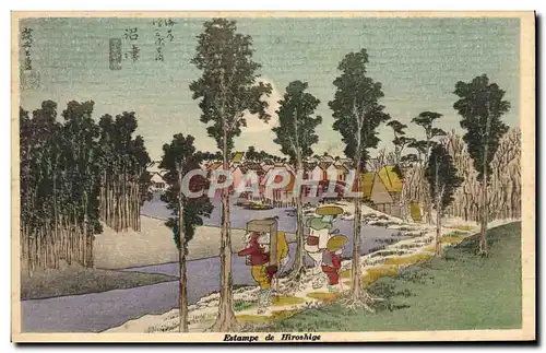 Cartes postales Japon Nippon Estampe de Hiroshige
