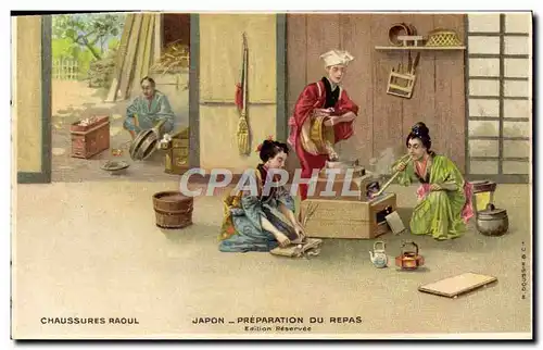 Ansichtskarte AK Japon Nippon Preparation du repas Chaussures Raoul