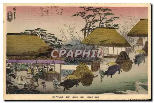Cartes postales Japon Nippon Gravure sur bois de Hiroshige