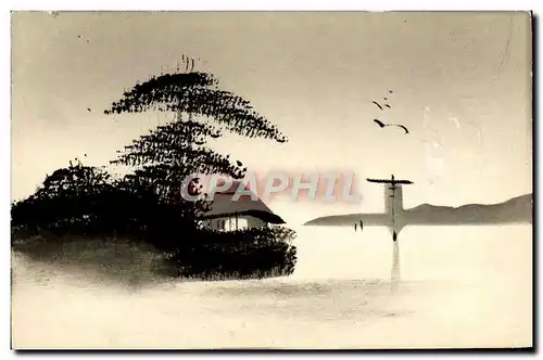 Cartes postales Japon Nippon Barque paysage