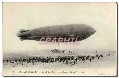 Ansichtskarte AK Avion Aviation Dirigeable Zeppelin Le ballon dirigeable Clement Bayard