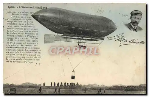 Ansichtskarte AK Avion Aviation Dirigeable Zeppelin Aeronef Melecot