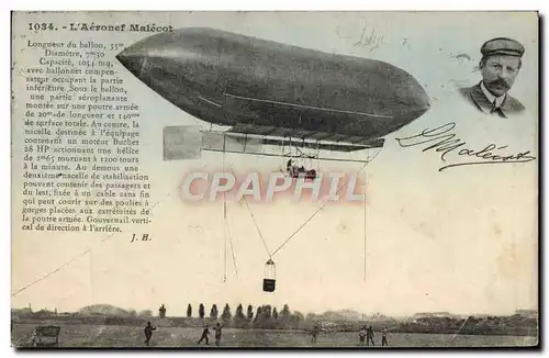 Cartes postales Avion Aviation Dirigeable Zeppelin Aeronef Melecot