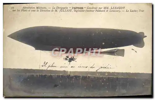 Ansichtskarte AK Avion Aviation Dirigeable Zeppelin Patrie Lebaudy