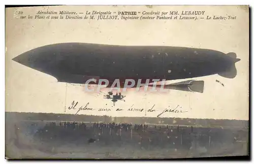 Cartes postales Avion Aviation Dirigeable Zeppelin Patrie Lebaudy