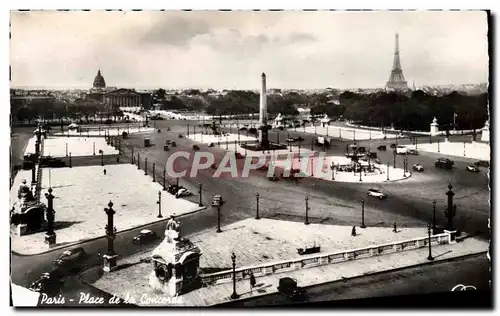 Moderne Karte Paris Place de la Concorde Tour Eiffel