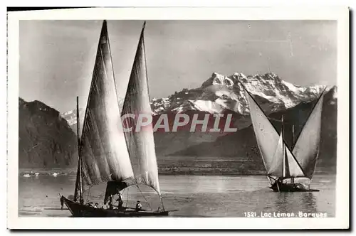 Cartes postales moderne Lac Leman Barques Bateaux