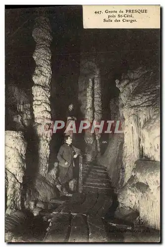 Ansichtskarte AK Grotte De Presque Pres St Cere Salle Des Cierges