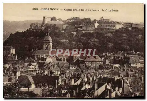 Cartes postales Besancon Cathedrale Saint Jean Et La Citadelle