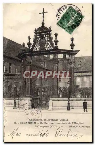 Ansichtskarte AK Besancon Grille Monumentale De L&#39Hopital St Jacques