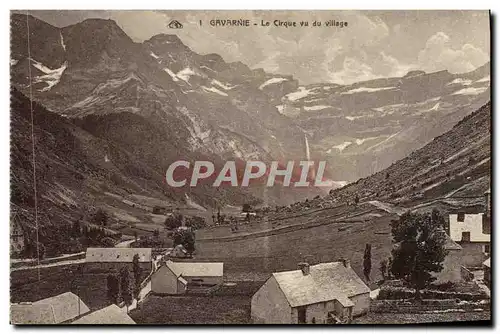 Ansichtskarte AK Gavarnie Le Cirque Vu Du Village