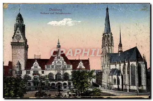 Cartes postales Duisburg Rathaus Und Salvatorkirche