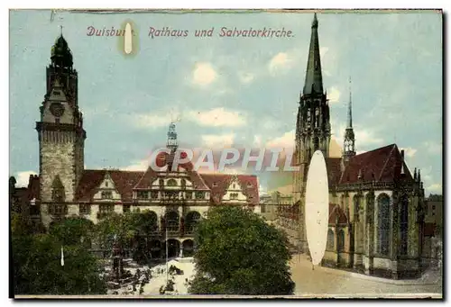 Cartes postales Duisburg Rathaus Und Salvatorkirche