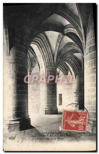 Cartes postales Mont Saint Michel Crypte des Gros Piliers