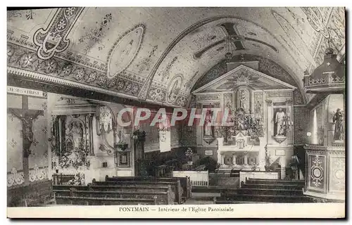 Ansichtskarte AK Pontmain Interieur de l&#39Eglise Paroissiale