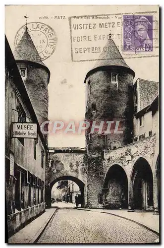 Cartes postales Metz Porte des Allemands