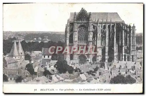 Cartes postales Beauvais Vue Generale La Cathedrale