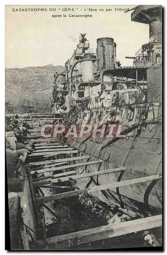 Ansichtskarte AK Bateau de guerre Catastrophe du cuirasse Iena