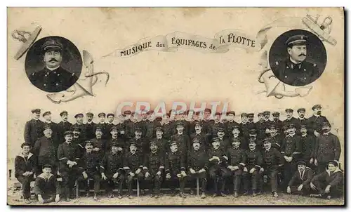 Cartes postales Bateau de guerre Musique des equipages de la flotte