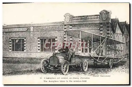 Cartes postales Avion Aviation L&#39aeroplane est conduit au camp d&#39aviation Wilbur Wright