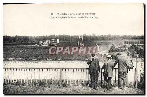 Cartes postales Avion Aviation L&#39aeroplane pret pour le lancement Wilbur Wright