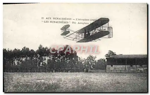 Cartes postales Avion Aviation Aux Hunaudieres L&#39aeroplane