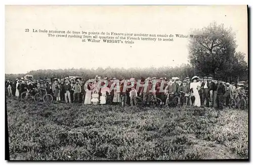 Cartes postales Avion Aviation La foule Wilbur Wright