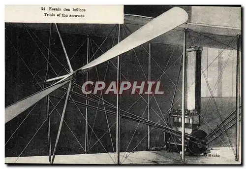 Cartes postales Avion Aviation Essais des helices Wilbur Wright
