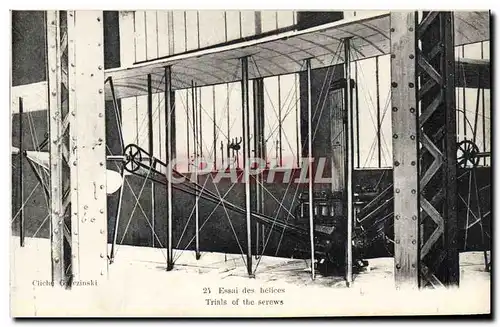 Ansichtskarte AK Avion Aviation Essais des helices Wilbur Wright