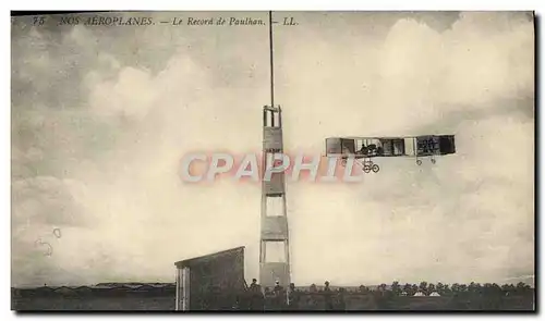 Cartes postales Avion Aviation Le record de Paulhan