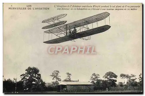 Cartes postales Avion Aviation Aeroplane de Wilbur Wright pendant le vol plane
