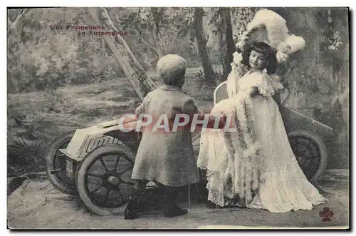 Cartes postales Fantaisie Enfants Automobile