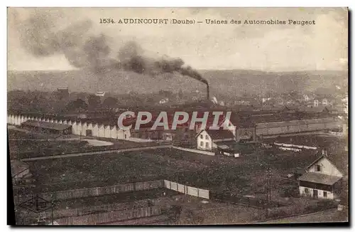 Cartes postales Automobile Audincourt Usines des Automobiles Peugeot