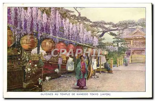 Cartes postales Japon Nippon Glycines au temple de Kamedio Tokyo