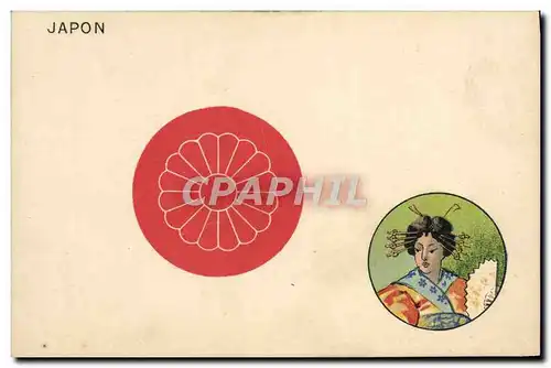 Cartes postales Japon Nippon Femme Eventail Folklore
