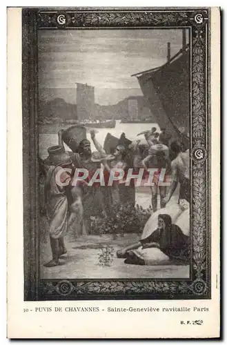 Ansichtskarte AK Puvis De Chavannes Sainte Genevieve Ravitaille Paris Pantheon