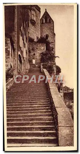 Ansichtskarte AK Rocamadour Le Grand Escalier