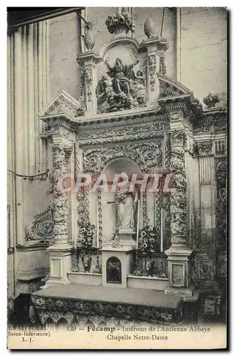 Ansichtskarte AK Fecamp Interieur De L&#39Ancienne Abbaye Chapelle Notre Dame