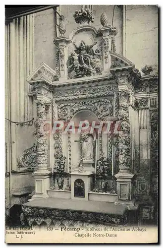 Cartes postales Fecamp Interieur De L&#39Ancienne Abbaye Chapelle Notre Dame